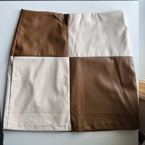 Two-Tone Brown Women's Skirt